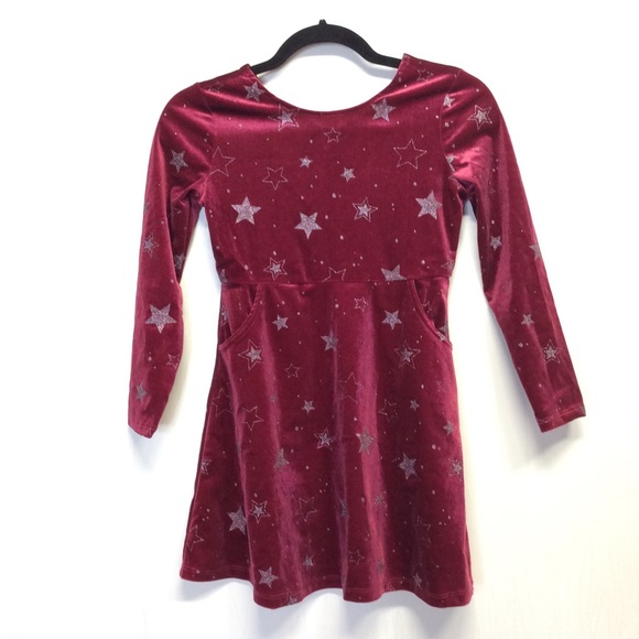 Gymboree Other - Gymboree Girls Velvet w/Stars Dress Pink Sz 7-8